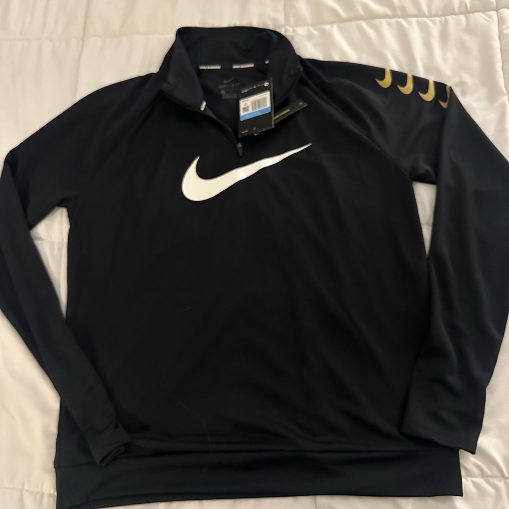 Nike Black Pullover with Gold Accents